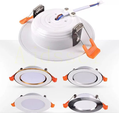 LED Downlight  10PCS Dimmable  220V 3-color dimming LED downlight  5W 7W 9W 12W 15W Recessed in LED Ceiling Downlight Light Lamp