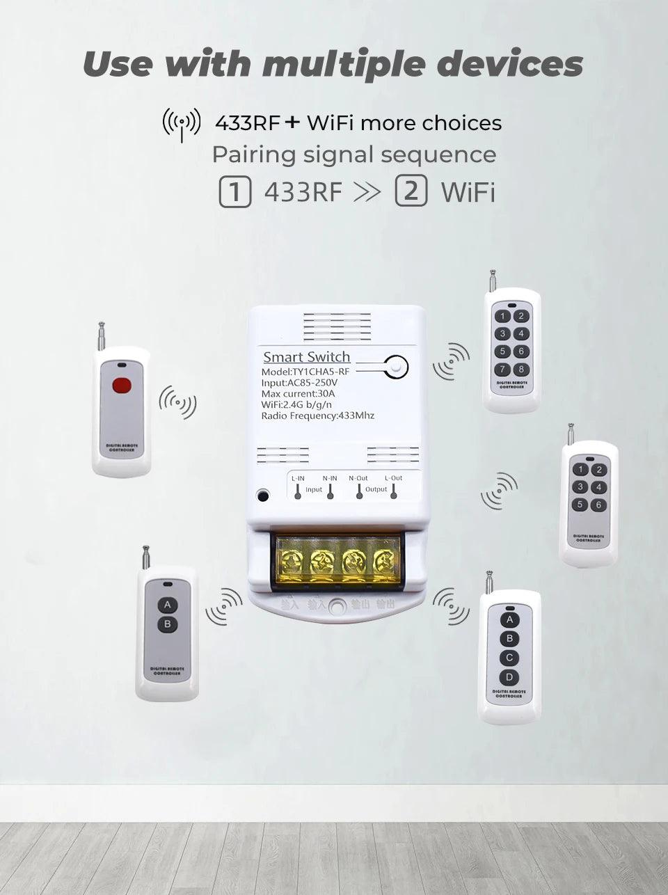 ZIGBEE/WiFi Smart Switch 30A 6600W/4000W Relay Module AC DC7-32V 85-250V Timer Home Automation Alexa Works with Tuya Smartlife