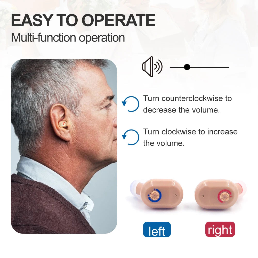 NEWEST Rechargeable Hearing Aid Digital  Hearing Aids Sound Amplifier Portable Deaf Elderly Dropshipping Free Shipping