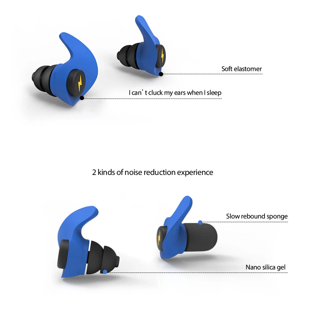 Earplugs Plug Sleep Earplug Anti Bruit Foam Noise Sleeping Cover Ears Silicone For Soundproofing Reduction Ratio Soft Ear Plugs
