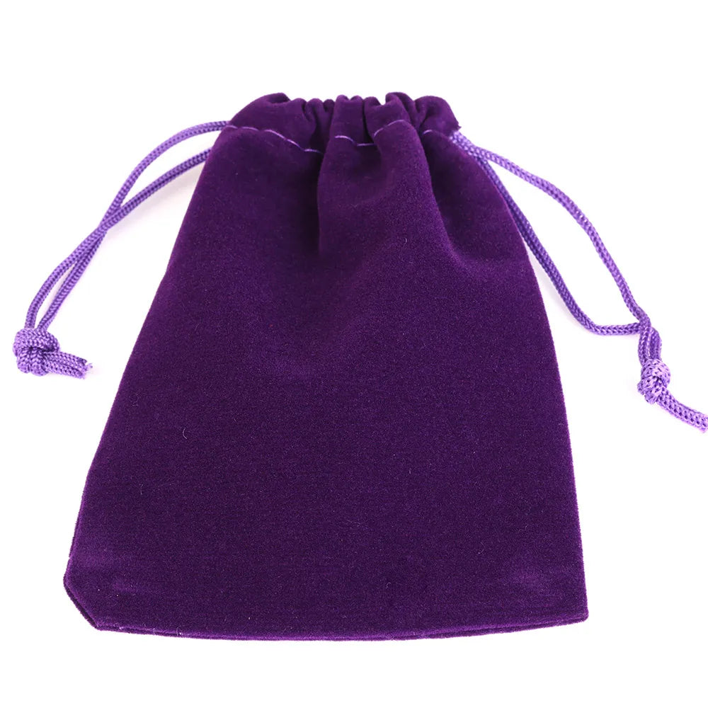 25/50pcs/Lot Golden Color Edge Velvet Jewelry Gift Bag 5x7 7x9 9x12cm Drawstring Wedding Display Sweets Packing Bag Wholesale
