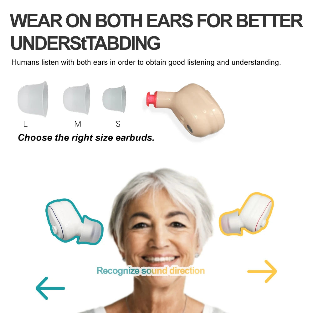 NEWEST Rechargeable Hearing Aid Digital  Hearing Aids Sound Amplifier Portable Deaf Elderly Dropshipping Free Shipping