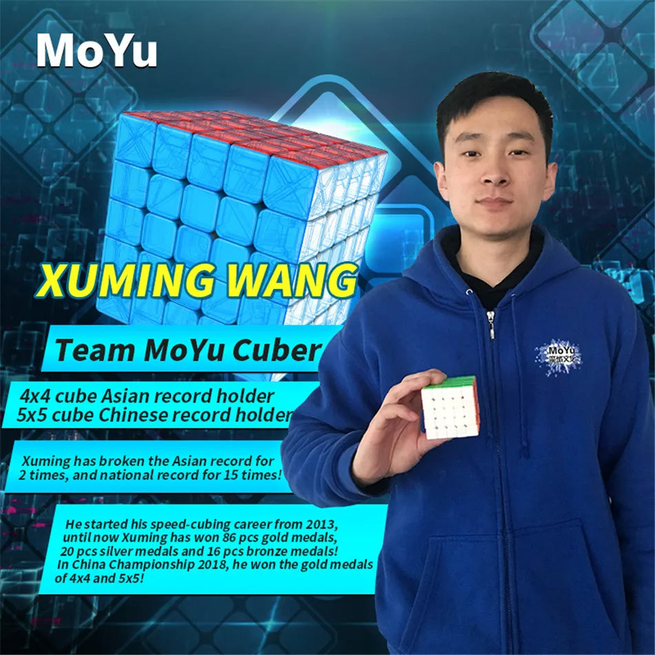 MOYU Speedcube Meilong Magic Cube Stickerless 4x4 5x5 6x6 7x7 8x8  Speed Puzzle Cubes Toys Gift