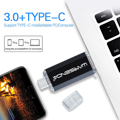 Hotsale WANSENDA USB Flash Drive Type C Pen Drive 512GB 256GB 128GB 64GB 32GB 16GB USB Stick 3.0 Pendrive for Type-C Device/PC