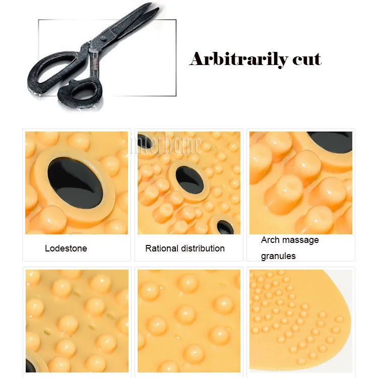 Magnetic Therapy Plantar Massage Insoles Acupuncture Points Shoes Pad Feet Arch Massager Stimulate Health Care Foot Massager