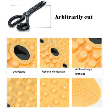 Magnetic Therapy Plantar Massage Insoles Acupuncture Points Shoes Pad Feet Arch Massager Stimulate Health Care Foot Massager