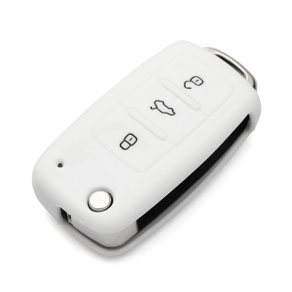 Silicone car key cover For Volkswagen VW polo passat b5 b6 golf 4 5 6 jetta mk6 tiguan Golf CrossFox Plus Eos Scirocco