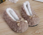 Mntrerm New Cute 2023 Indoor Home Slippers Warm Soft Plush Slippers Non-slip Indoor Fur Slippers Solid Color Cute Women Shoes