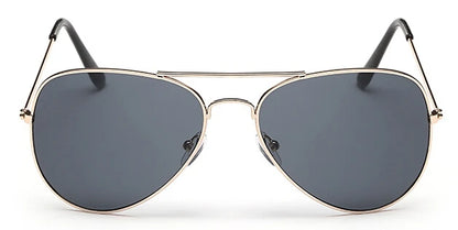 2024 Pilot Aviation Sunglasses MenShades Retro Classic Silver Sun Glasses Female Male  Brand  metal frame sunglasses sunshade