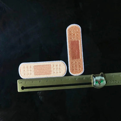 1 Piece Cross Bandage Embroidery Repair Patches Bag Jacket Jeans Cartoon Iron On Parch for Clothes Small Glue Sticker