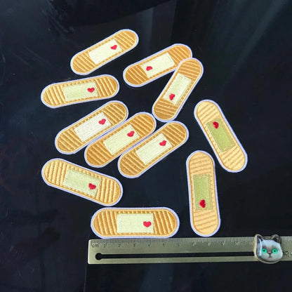 1 Piece Cross Bandage Embroidery Repair Patches Bag Jacket Jeans Cartoon Iron On Parch for Clothes Small Glue Sticker