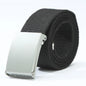 Fashion New Unisex Trousers Belts Canvas Belt Metal Buckle Men Women Boys Jeans Belts Candy Colors Top Quality Luxury Belts