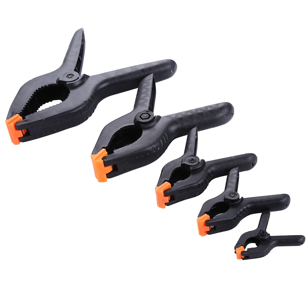 2/3/4/6/9inch Adjustable Plastic Spring Clamps for Woodworking Tools Wood Working Tools Carpentry Clamps Ferramentas Outils