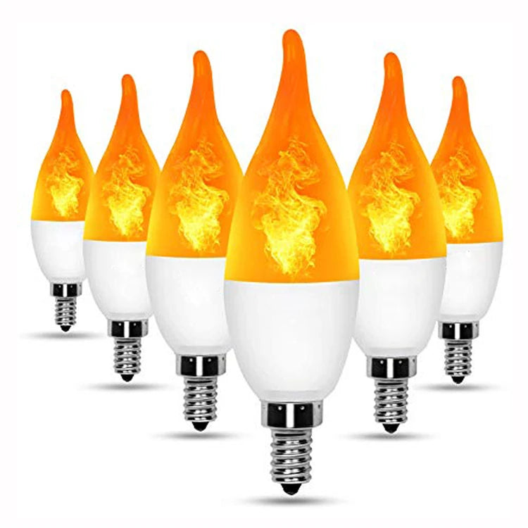 3 Modes+Gravity Sensor 9W 12W E27 E26 E14 B22 Flame Bulb 85-265V LED Flame Effect Fire Light Flickering Emulation Decor LED Lamp