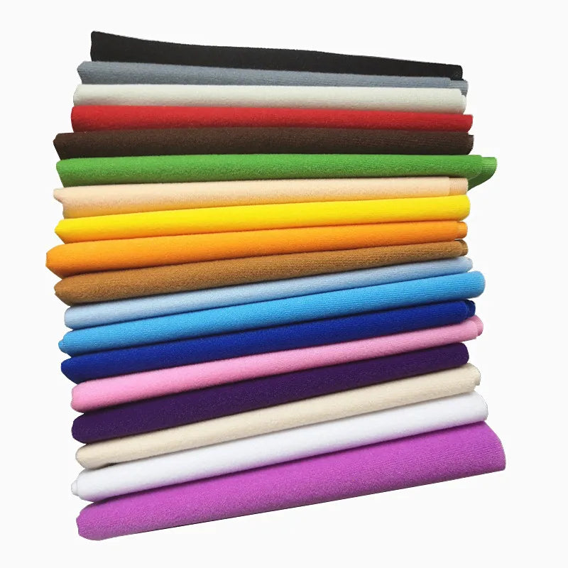 40x50cm 30Colors Cheapest Polyester Loop Fleece Fabric Tricot Velvet Brushed Fabrics for Patchwork  Sew Doll Body Stuffed Cloth