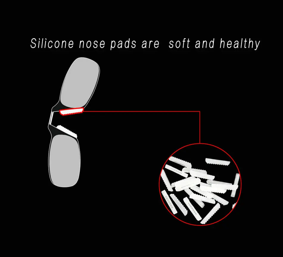 Nose Clip Reading Glasses Man High Quality Men Portable Foam Nose Glasses  for Seniors Transparent Eyeglasses with Case