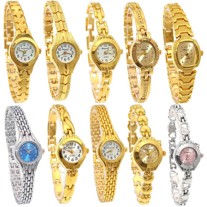 10PCS/Lot Mixed Bulk Cute Women Watches Ladies Women Girl Watch Stainless Steel Quartz Dress Wristwatch Gifts