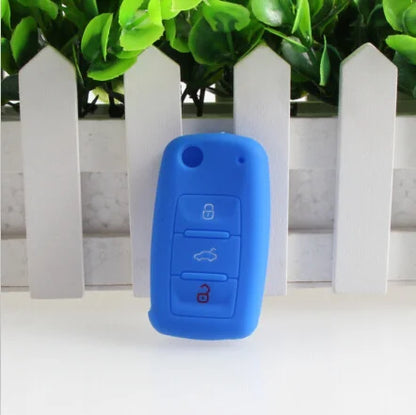 Silicone car key cover For Volkswagen VW polo passat b5 b6 golf 4 5 6 jetta mk6 tiguan Golf CrossFox Plus Eos Scirocco