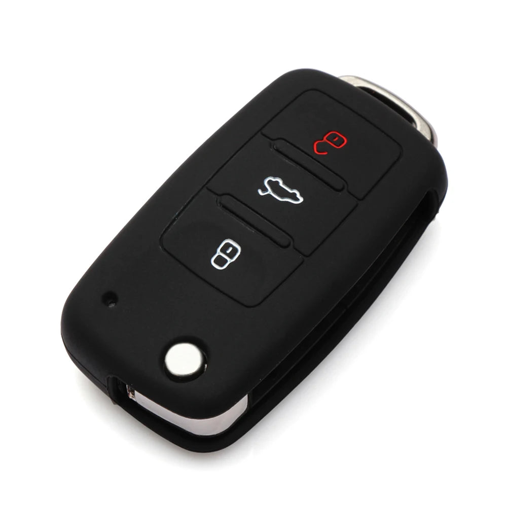 Silicone car key cover For Volkswagen VW polo passat b5 b6 golf 4 5 6 jetta mk6 tiguan Golf CrossFox Plus Eos Scirocco