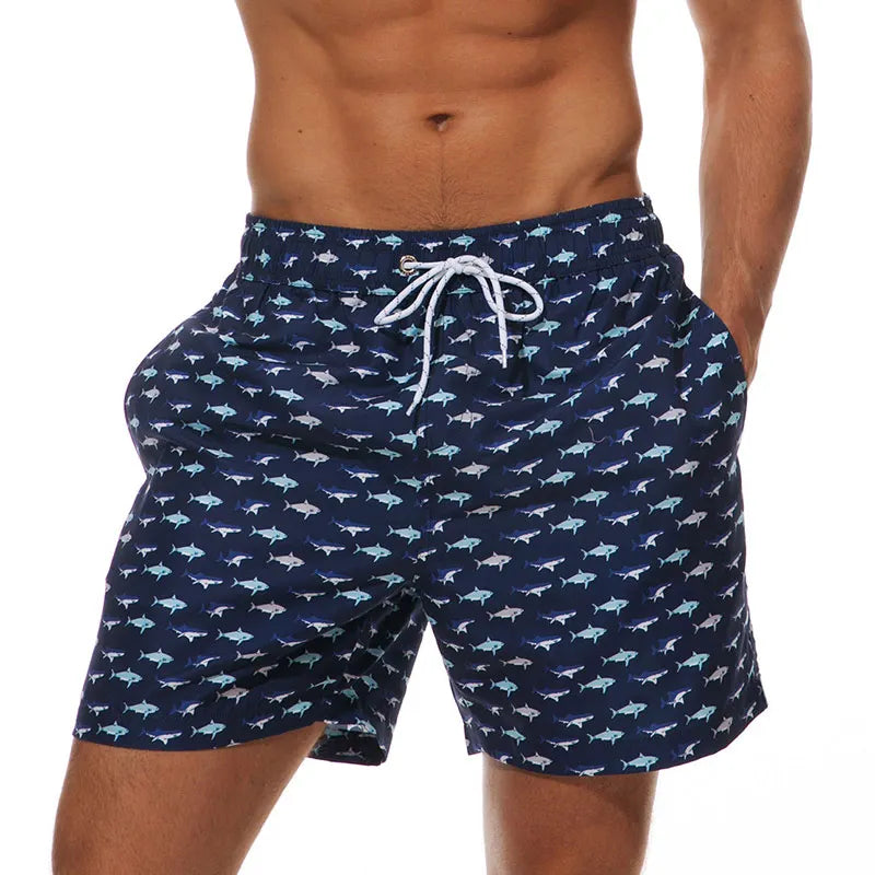 Escatch 2026 Summer New Mens Shorts Polyester Quick Dry Board Mesh Liner Side Pockets Run Gym Swimsuit Surf Swim Trunks For Man