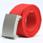 Fashion New Unisex Trousers Belts Canvas Belt Metal Buckle Men Women Boys Jeans Belts Candy Colors Top Quality Luxury Belts