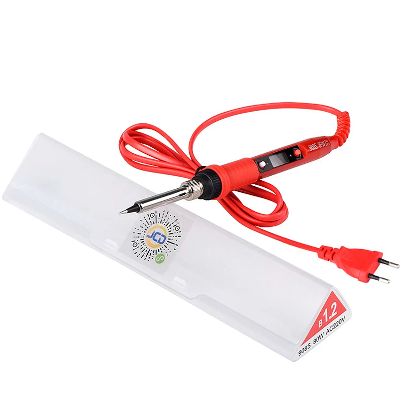 JCD 80W Digital Electric Soldering Iron Kit Temperature Adjustable 220V 110V Welding Tools Ceramic Heater Soldering Tips Rework