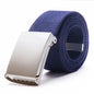 Fashion New Unisex Trousers Belts Canvas Belt Metal Buckle Men Women Boys Jeans Belts Candy Colors Top Quality Luxury Belts