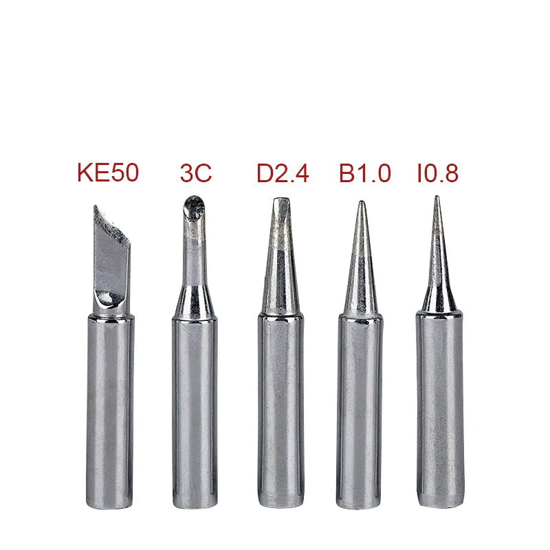 JCD Soldering Iron Tips black Pure Copper Soldering Tip 5pcs/set 900M-T Lead-free Welding Solder Rework Tools Accessories