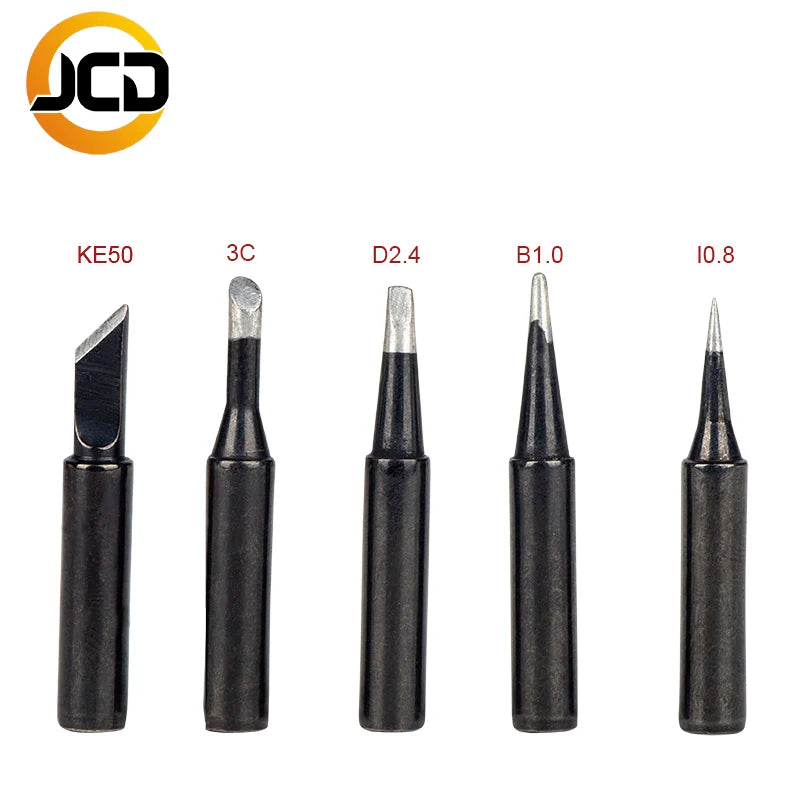JCD Soldering Iron Tips black Pure Copper Soldering Tip 5pcs/set 900M-T Lead-free Welding Solder Rework Tools Accessories