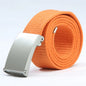 Fashion New Unisex Trousers Belts Canvas Belt Metal Buckle Men Women Boys Jeans Belts Candy Colors Top Quality Luxury Belts