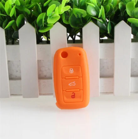 Silicone car key cover For Volkswagen VW polo passat b5 b6 golf 4 5 6 jetta mk6 tiguan Golf CrossFox Plus Eos Scirocco