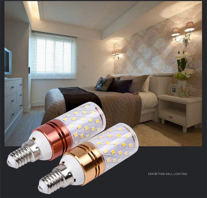 1Pcs/lot E27 E14 LED Lamp light SMD 2835 12W 16W 60LEDS 80LEDS lamps lights 220V Bulbs LED Corn Candle bulb 2 Color Temperatures
