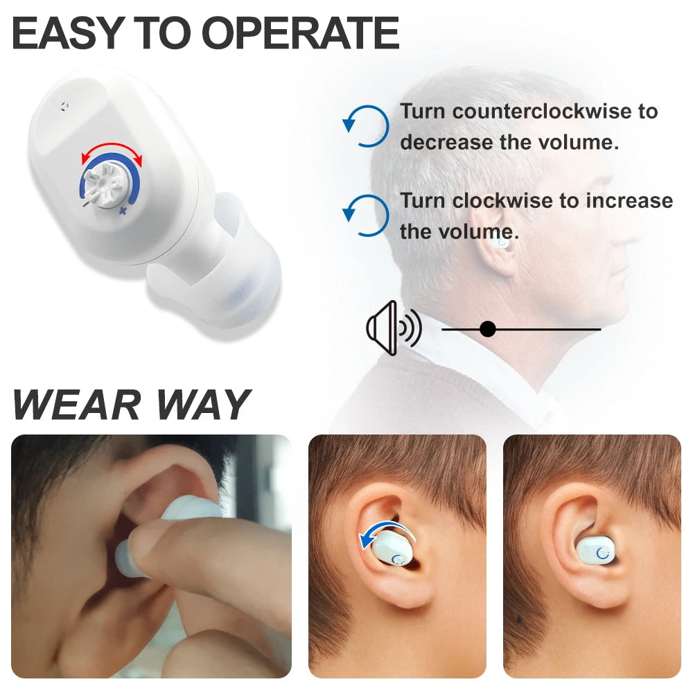 NEWEST Rechargeable Hearing Aid Digital  Hearing Aids Sound Amplifier Portable Deaf Elderly Dropshipping Free Shipping