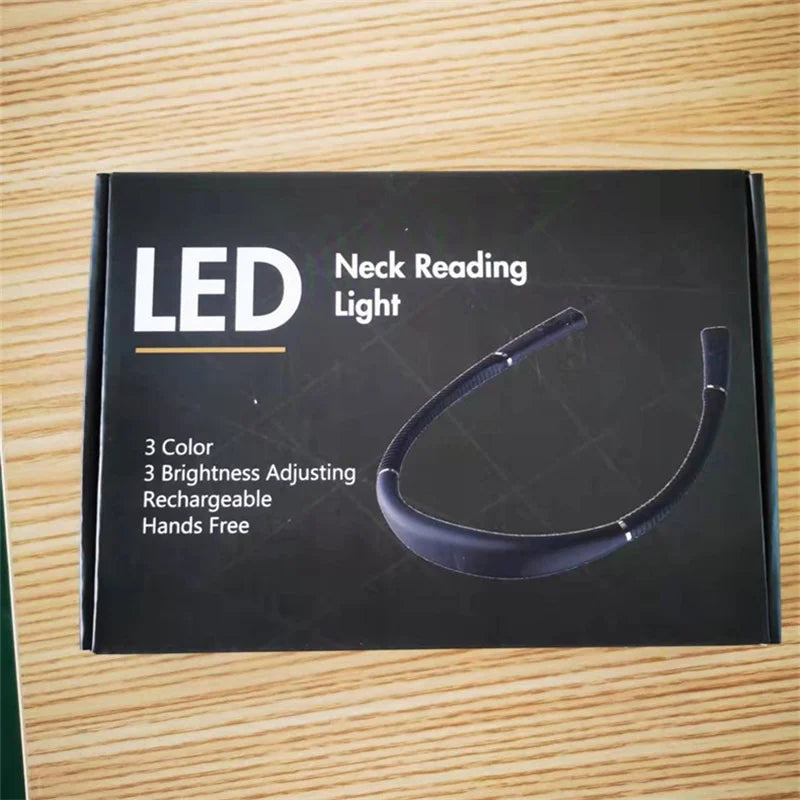 LED Neck Hung Light Hands-Free Neck Light 3 Level Light 3 Temperature Rechargeable USB Reading Lamp High Quality Neck Book Light