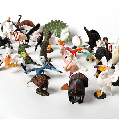 Simulated Bald Eagle Owl pelican Parrot Swan Birds Hand Painted Model Toy Figurine for Kids' Collection Science Educational Toys