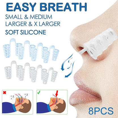 Anti Snoring Sleep Nose Clip Snore Stop Aid Nasal Dilators Device Congestion Aid No Strips Cones Sleeping Aid Device