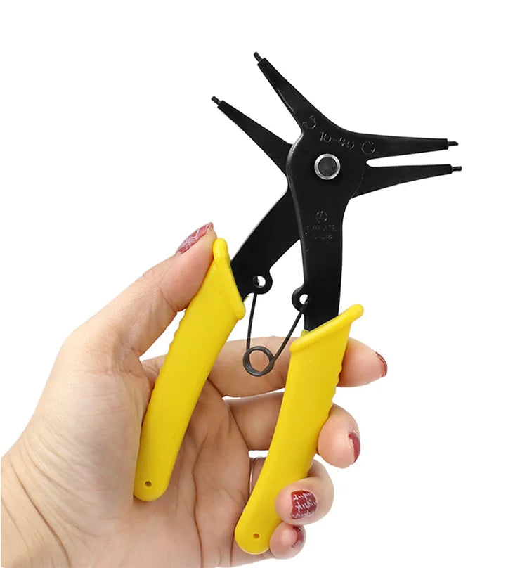2 in 1 Snap Ring Plier 4 Way Type Circlip Pliers  Multifunctional  Hand Tool