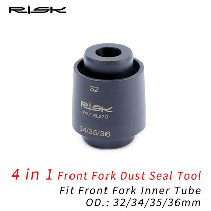 RISK Mountain Bike Suspension Front Fork Dust Seal Oil Sponge Ring 32 34 mm 35mm 36mm MTB Bicycle Fork Inner Tube Dust Seal Tool