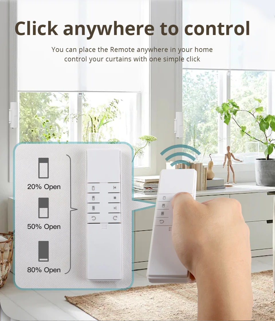 Zemismart Zigbee Smart Roller Shade Driver Electric Blinds Motor Power By Battery Works with Tuya Alexa Google Home Yandex Voice
