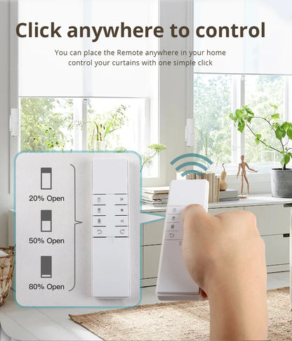 Zemismart Zigbee Smart Roller Shade Driver Electric Blinds Motor Power By Battery Works with Tuya Alexa Google Home Yandex Voice