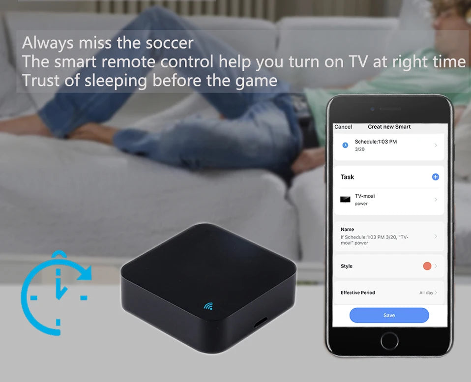 Tuya WiFi IR Remote Control for Air Conditioner TV, Smart Home Infrared Universal Remote Controller For Alexa,Google Home Yandex