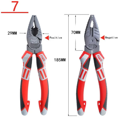 6''/7''/8”Multifunctional Wire Cutter German Electrician's Pliers Thickened Clamp Head Chrome Vanadium Steel Electrician Tools
