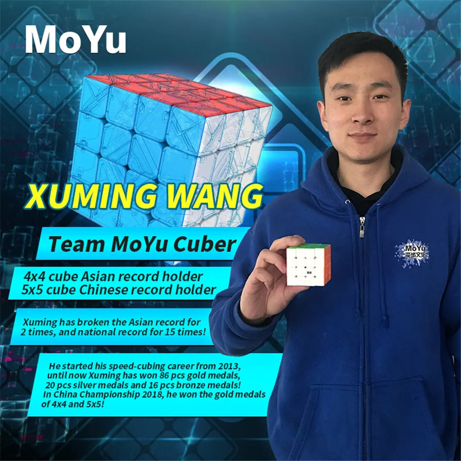 MOYU Speedcube Meilong Magic Cube Stickerless 4x4 5x5 6x6 7x7 8x8  Speed Puzzle Cubes Toys Gift
