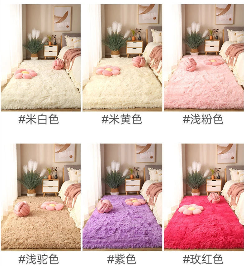 Washable Long Hair Carpet Living Room Coffee Table Fluffy Large Rugs 160x230 Girl Bedroom Thick Carpets In Door Non-slip Mats