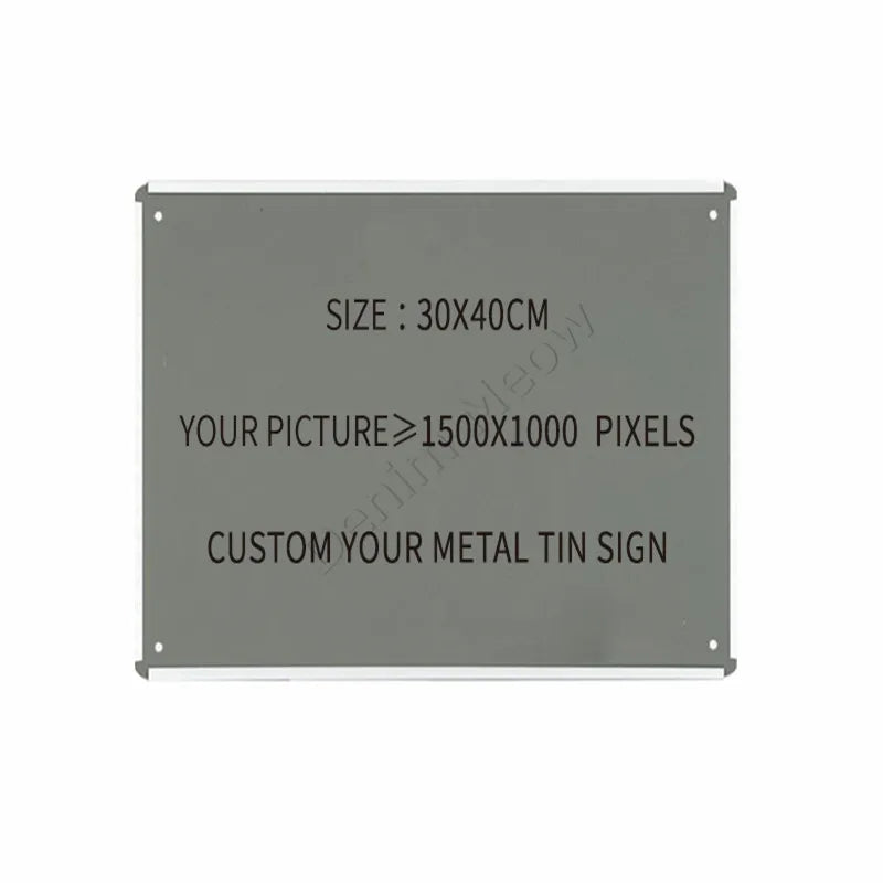 Custom Metal Tin Signs Retro Plaque Home Decor Iron Wall Art Poster Personalized Text Plates Street Sign 20x30cm/15x30cm/30x30cm