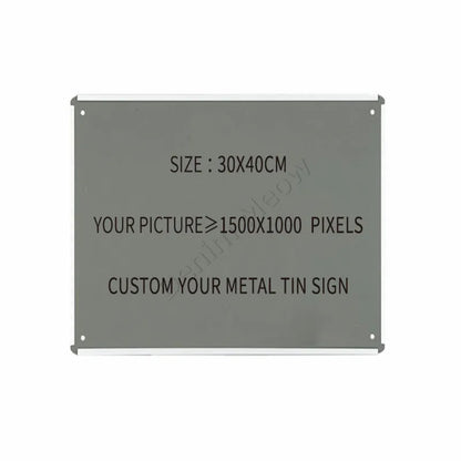 Custom Metal Tin Signs Retro Plaque Home Decor Iron Wall Art Poster Personalized Text Plates Street Sign 20x30cm/15x30cm/30x30cm