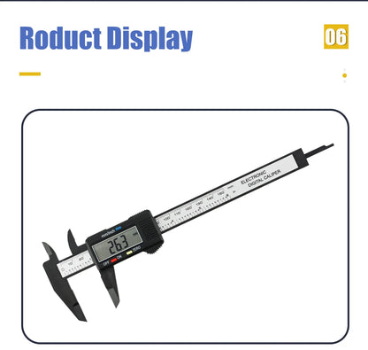 Electronic Pachometer Digital Caliper Vernier Calipers Micrometer Ruler Carbon Fibre Plastic Gauge Measuring Tools Instrument