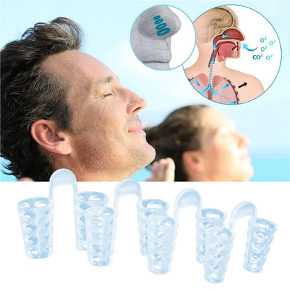 Anti Snoring Sleep Nose Clip Snore Stop Aid Nasal Dilators Device Congestion Aid No Strips Cones Sleeping Aid Device