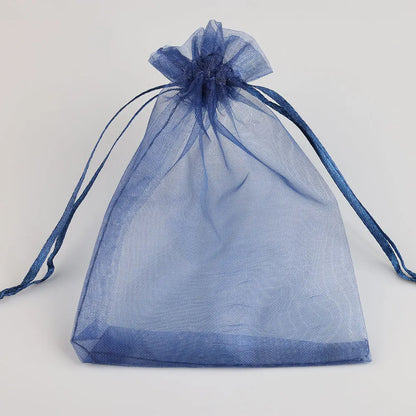 50/100pcs Colorful Organza Gift Bag 5x7 7x9 9x12 10x15 13x18cm Party Wedding Favors Candy Jewelry Packaging Drawstring pouches