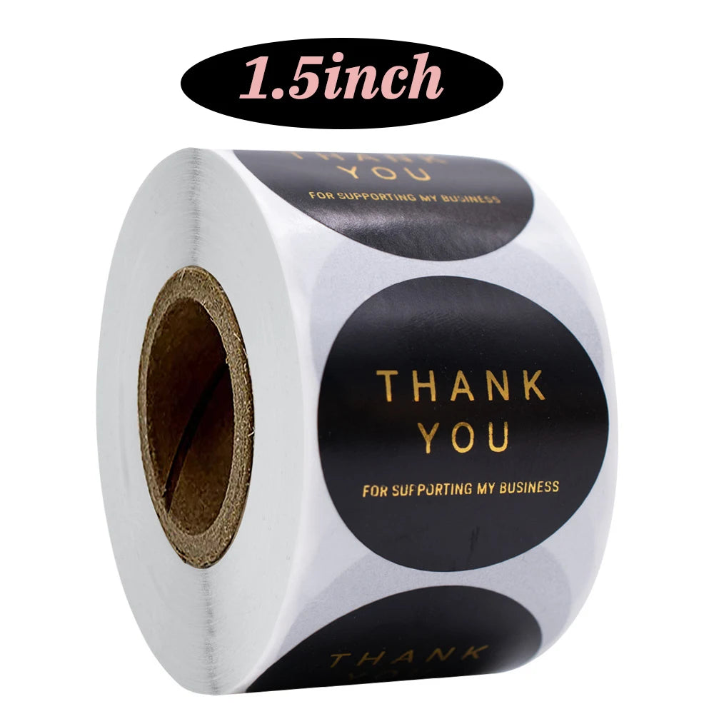 500pcs 1.5 Inch "Thank You For Your Order" Kraft Paper Sticker  Envelope Seal Label For DIY Biscuit / Candy Packaging Sticker